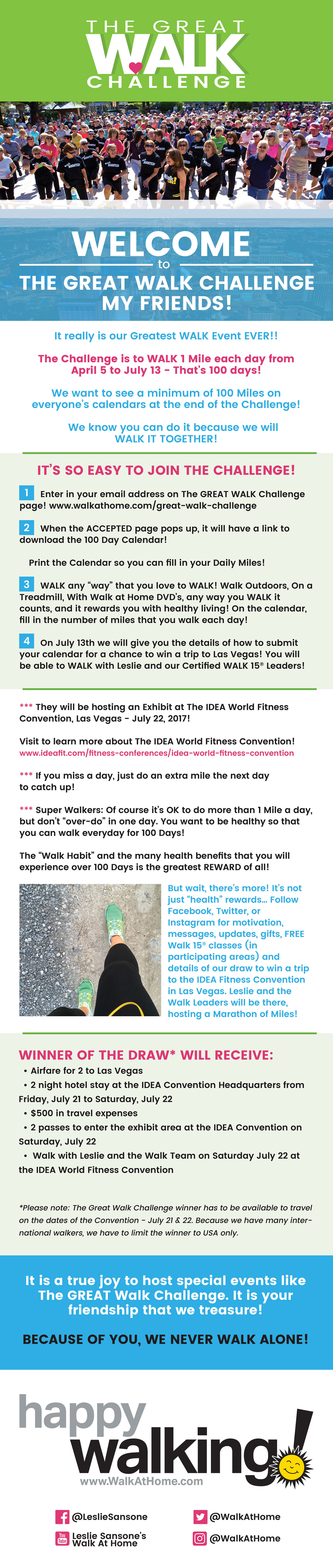 Welcome to the Great Walk Challenge!